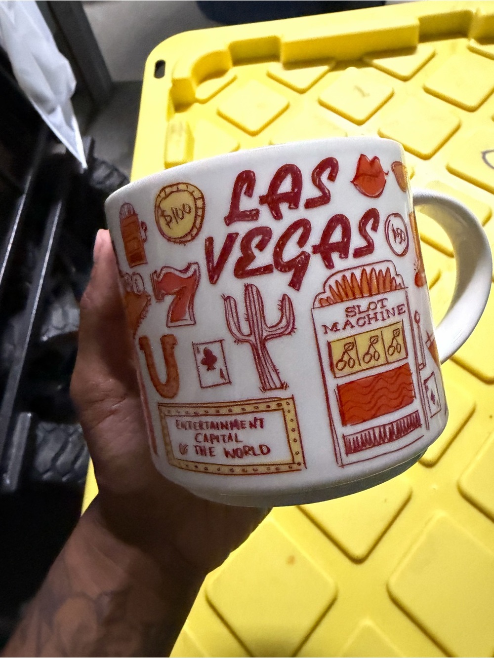Starbucks Las Vegas Ceramic Coffee Mug - White with Orange Design